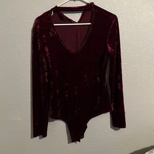 Velvet Long sleeve bodysuit